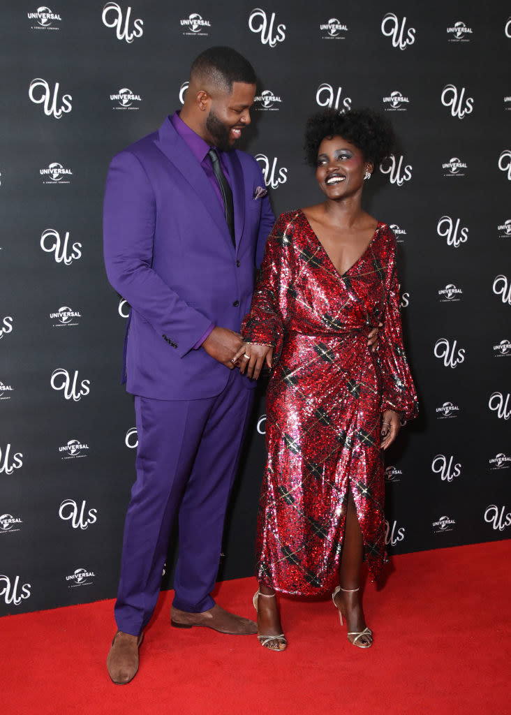 Winston Duke and Lupita Nyong'o