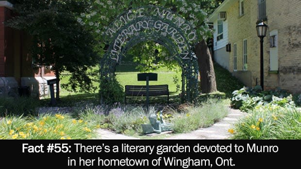 A photo of the Alice Munro Literary Garden in Wingham, Ont.