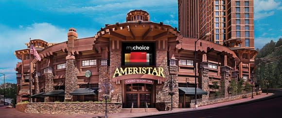 Front view of Ameristar casino resort.