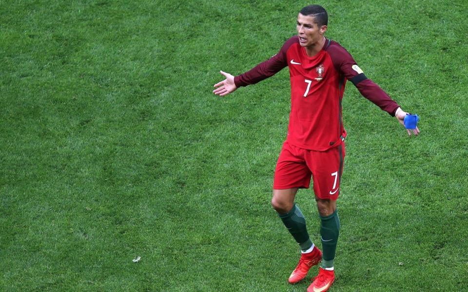 Cristiano Ronaldo in Confederations Cup action for Portugal on Sunday - AFP