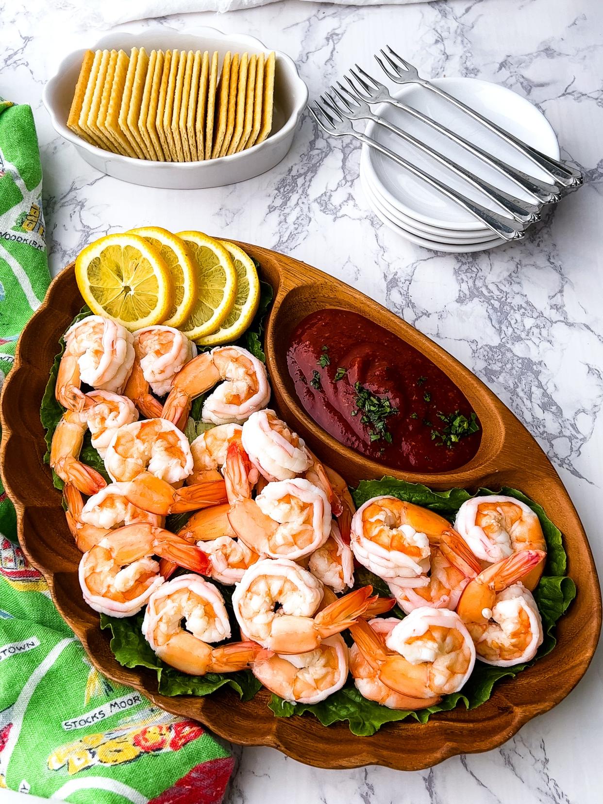 Classic Shrimp Cocktail combines succulent boiled shrimp with a spicy tomato-based sauce for the ultimate blending of flavors.