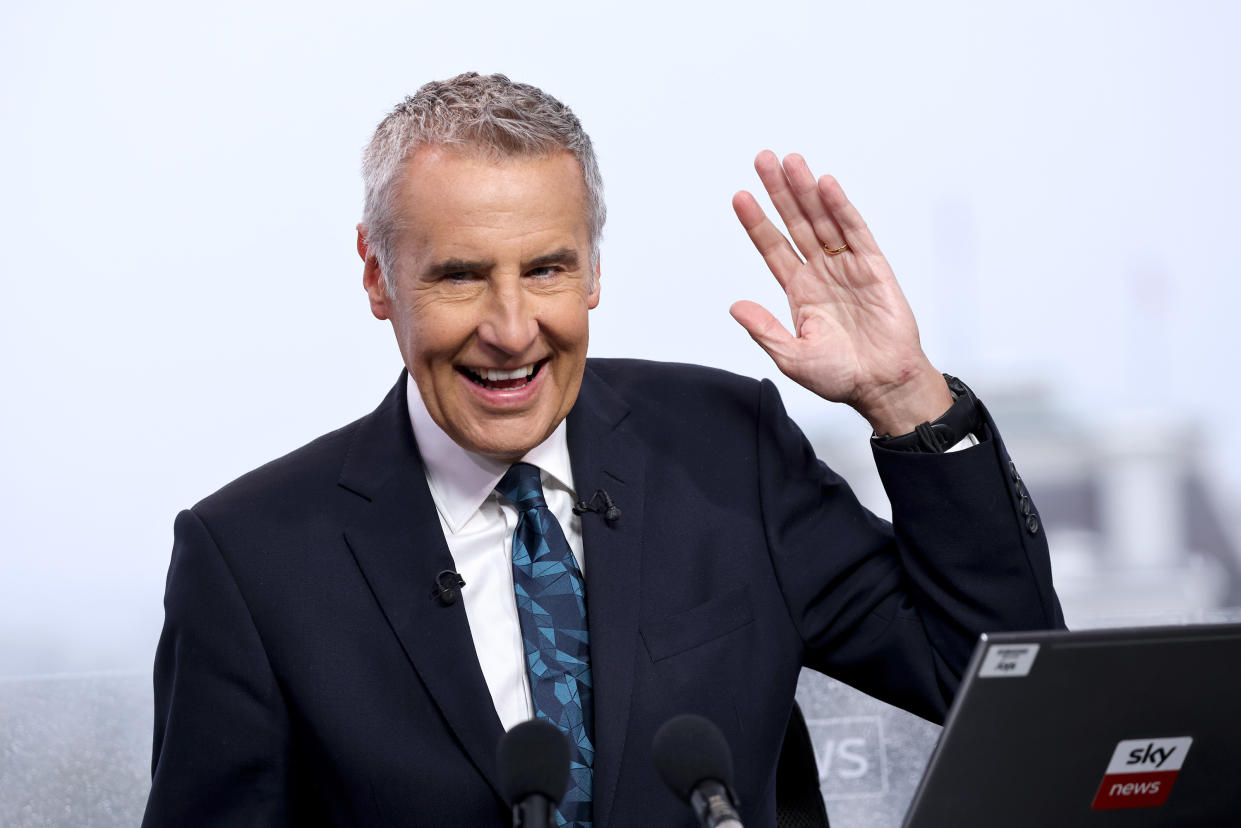 WASHINGTON, DC - NOVEMBER 01: Sky News gears up to provide special coverage of the U.S. Election with a rehearsal, as Dermot Murnaghan prepares for the special election program, AMERICA DECIDES, on Sunday, November 1 in Washington D.C. (Photo by Paul Morigi/Getty Images for Sky News)