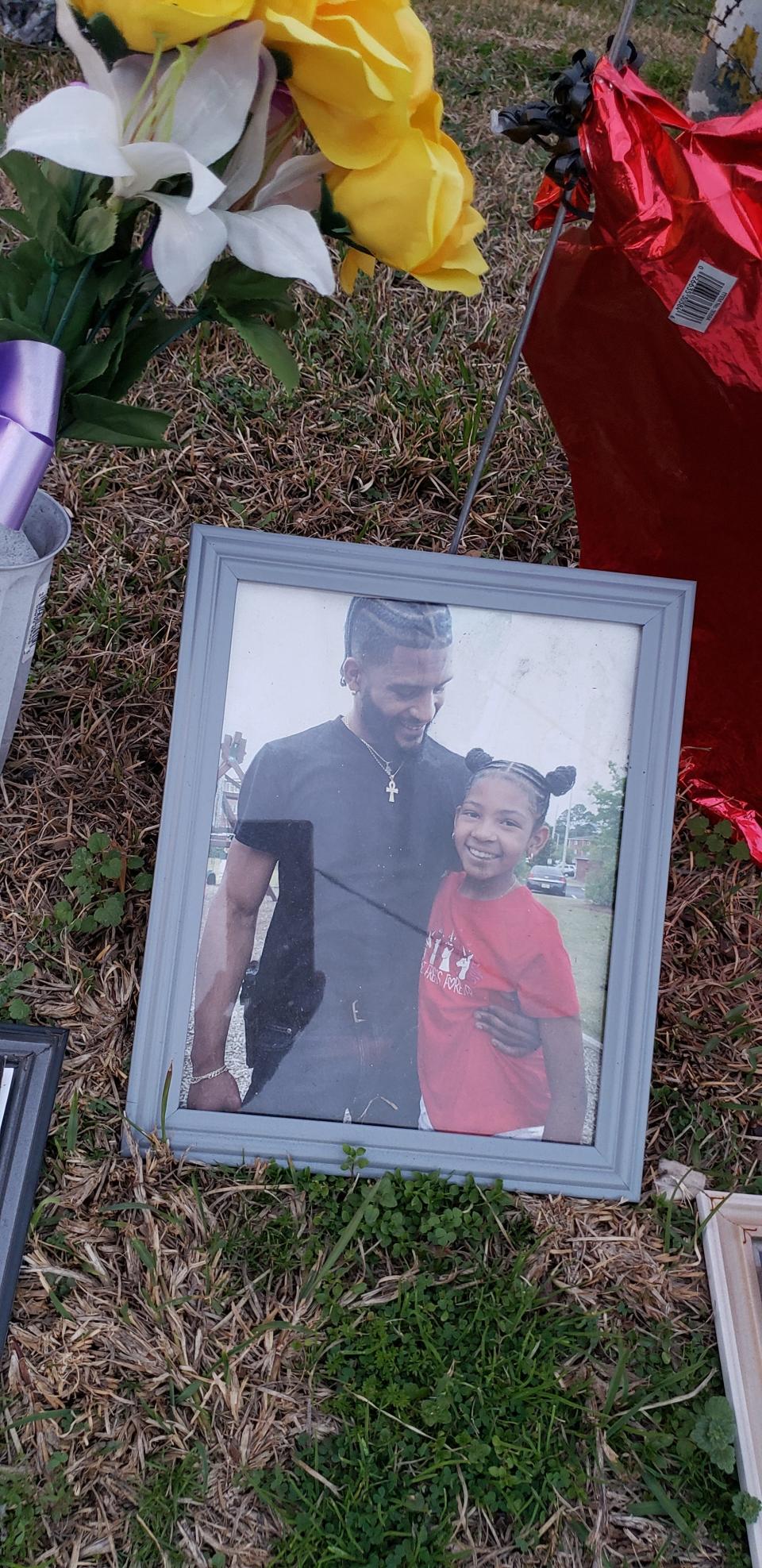 A memorial for Stephen “Trey” Addison at Cliffdale and Skibo roads, in front of Enterprise Rent-A-Car, is shown on March 7, 2022. Addison was shot to death in a road rage encounter on Jan. 3, 2022.
