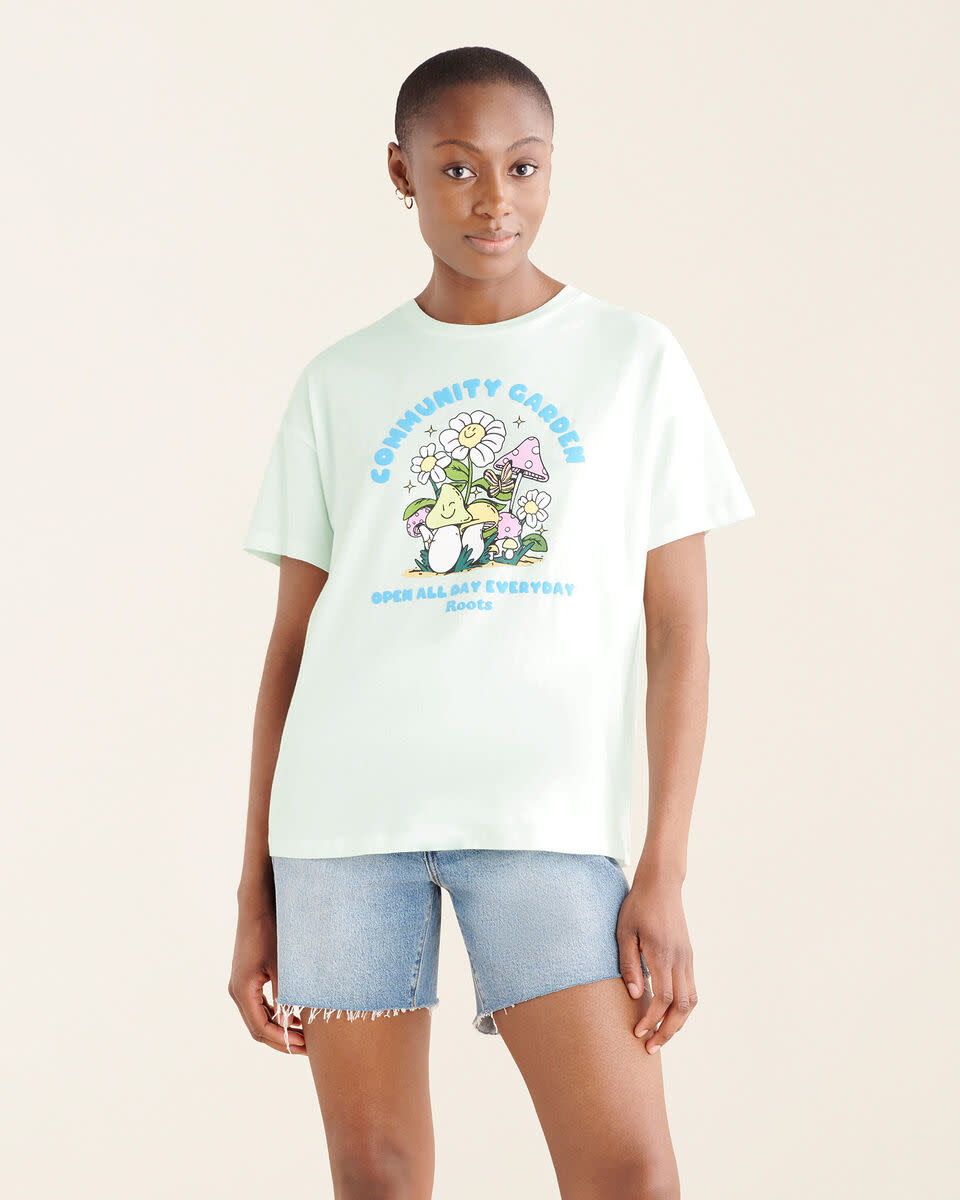 Womens Community Garden T-Shirt. Image via Roots.