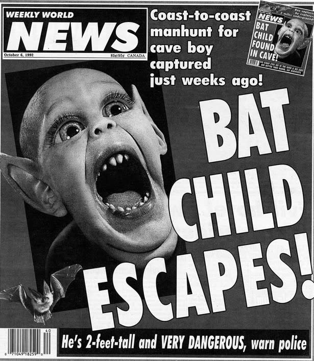 Cover of the Weekly World News, Oct. 6, 1992. (WWN)