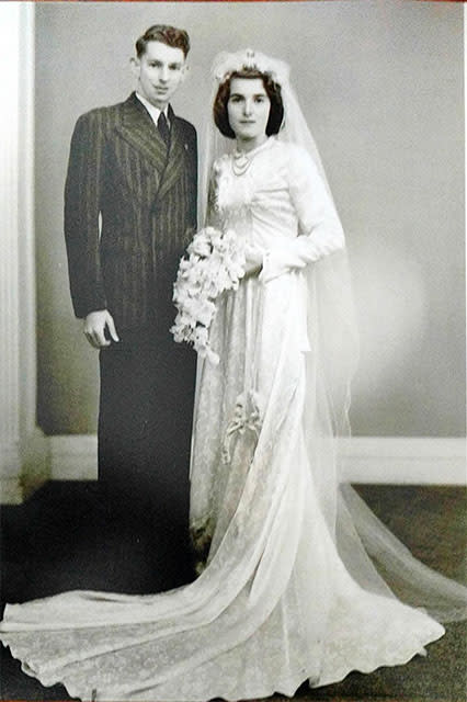 Skye's grandmother in 1948 wedding dress