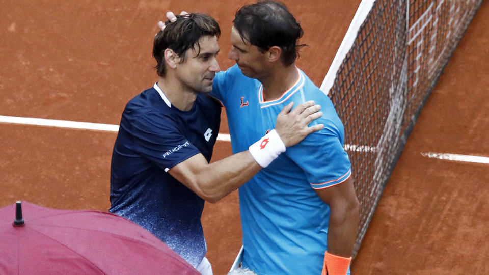 David Ferrer and Rafa Nadal. (Photo by Joan Valls/Urbanandsport /NurPhoto via Getty Images)