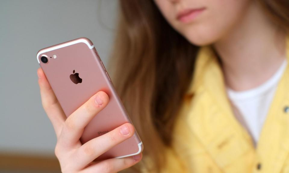 <span>According to Ofcom research, 91% of children in the UK own a smartphone by the time they are 11.</span><span>Photograph: Peter Cripps/Alamy</span>