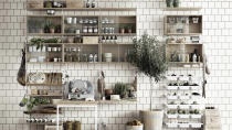 <p> Utilizing your walls to add kitchen storage is a great idea if you are working with a small space.&#xA0; </p> <p> Even if you have been blessed with a large kitchen, having stuff on the walls (open shelving, spice racks, etc) will add interest, whilst still allowing plenty of extra storage. </p>