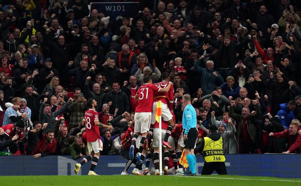 Manchester United have been fined for fan behaviour in their come-from-behind win over Villarreal (Martin Rickett/PA) (PA Wire)