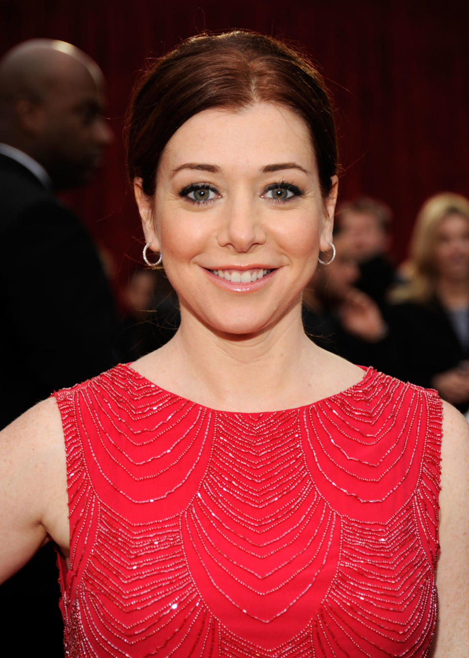 LOS ANGELES, CA - JANUARY 11: Actress Alyson Hannigan arrives at the 2012 People's Choice Awards at Nokia Theatre L.A. Live on January 11, 2012 in Los Angeles, California. (Photo by Frazer Harrison/Getty Images for PCA)