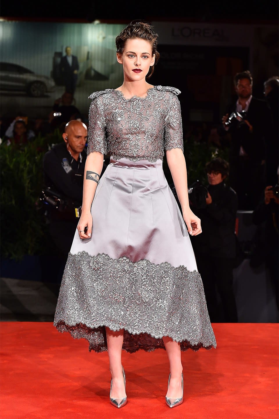<p>Wearing Chanel Couture at the Venice Film Festival (September 2015)</p>