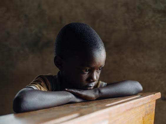 Ikiriza has to fund his own education by working weekends at just five years old (Paddy Dowling/EAA)