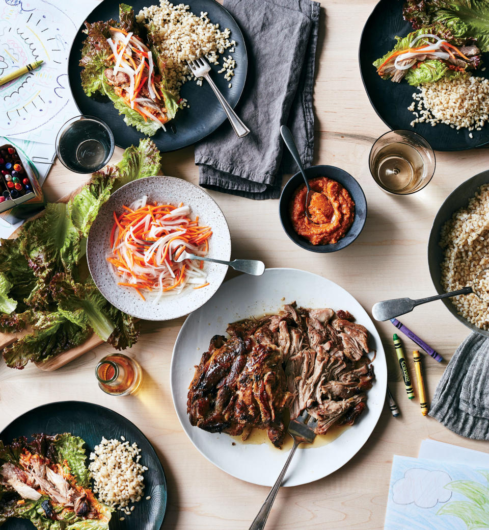 Slow Cooker Korean Pork Lettuce Wraps