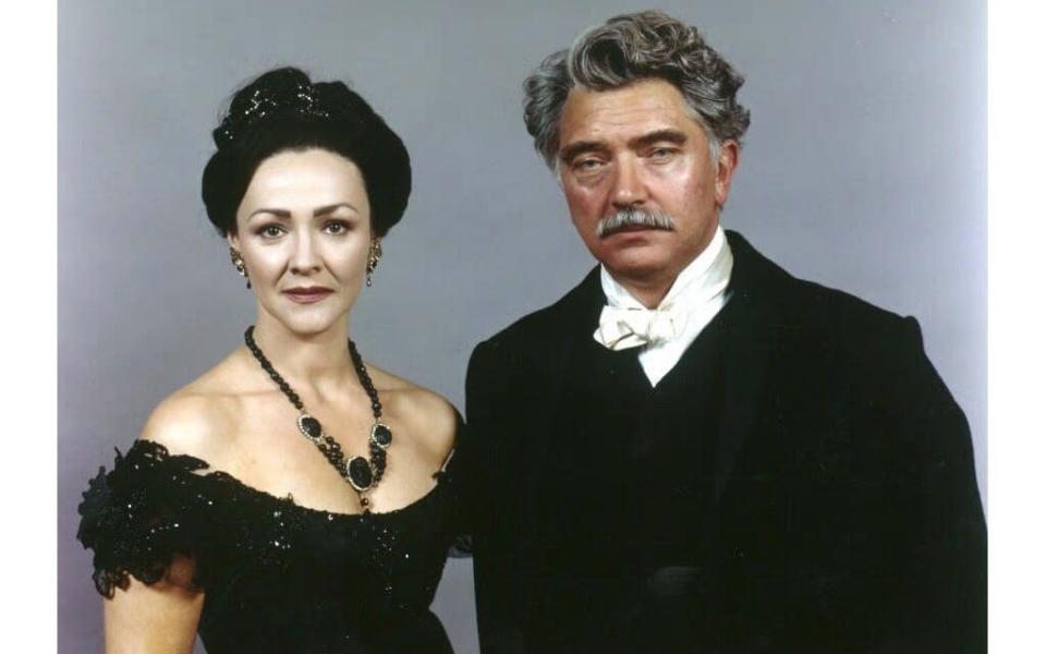 Martin Shaw as Cecil Rhodes and Frances Barber as Lady Catherine Radziwill - PA