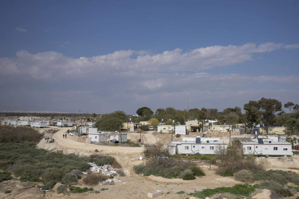 A view of the West Bank Jewish outpost of Beit Hogla, Wednesday, Feb. 15, 2023. Israel's new ultranationalist government declared last week that it would legalize 10 unauthorized outposts in the occupied West Bank. The rare move intensified the country's defiance of international pressure and opened an aggressive new front of Israeli expansion into the West Bank, which Israel captured in the 1967 Mideast war. (AP Photo/Ohad Zwigenberg)