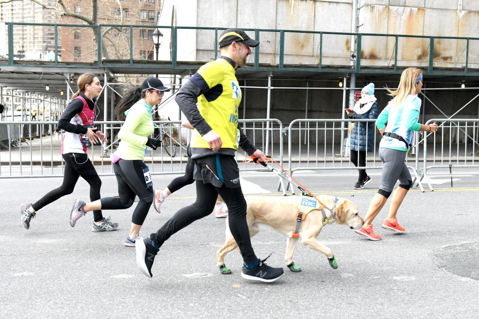 Blind Runner Thomas Panek made history after completing the United New York half marathon without human assistance