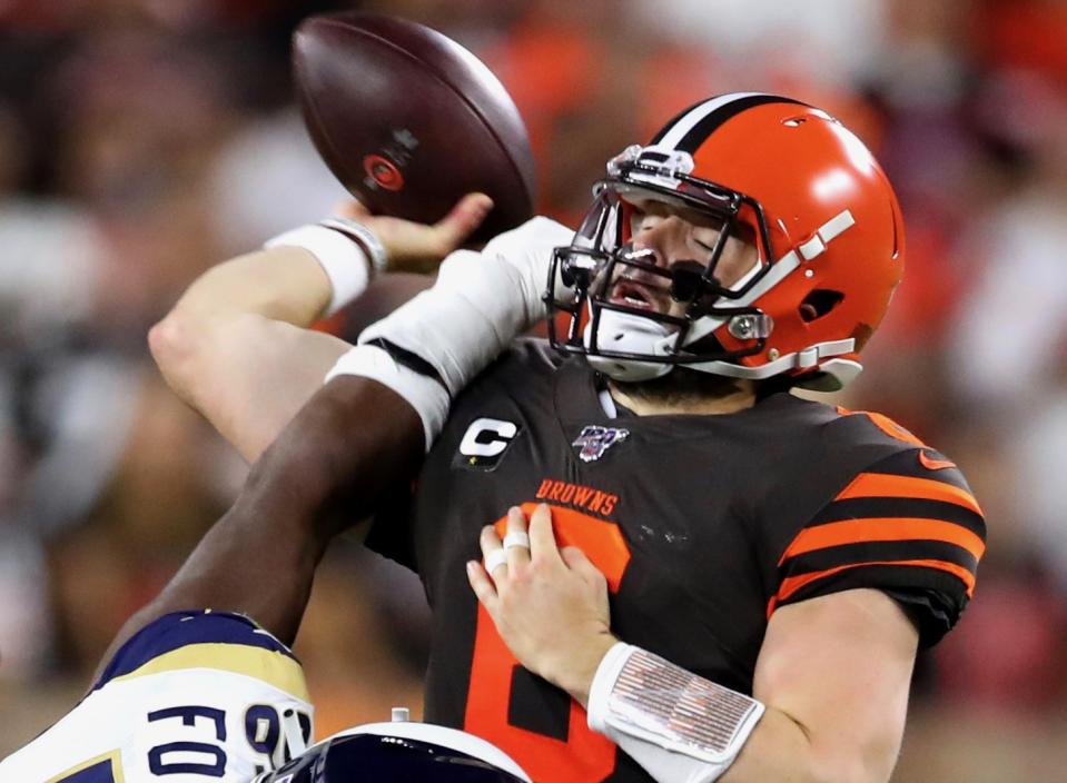 It's time to worry about Baker Mayfield and the Browns offense. (Getty)