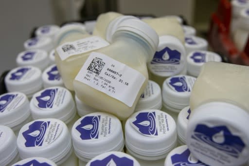 Once the bank receives milk from donors, it is pooled, pasteurized and then packaged in doll-sized three-ounce containers