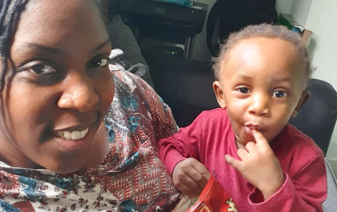 Lenesha Riley, 33, flew from Luton to Berlin with easyJet using her toddler son Josiah’s passport after she packed it by mistake and used it to board a flight (Picture: SWNS)