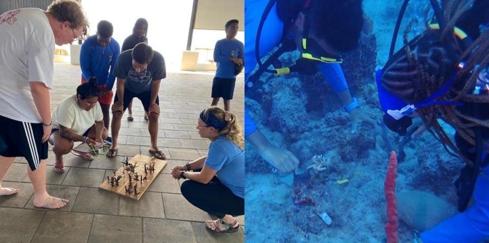 Youth members of Diving With a Purpose attend a training session and coral maintenance dive with the Islamorada Conservation and Restoration Education team in Islamorada, Fla. I.CARE