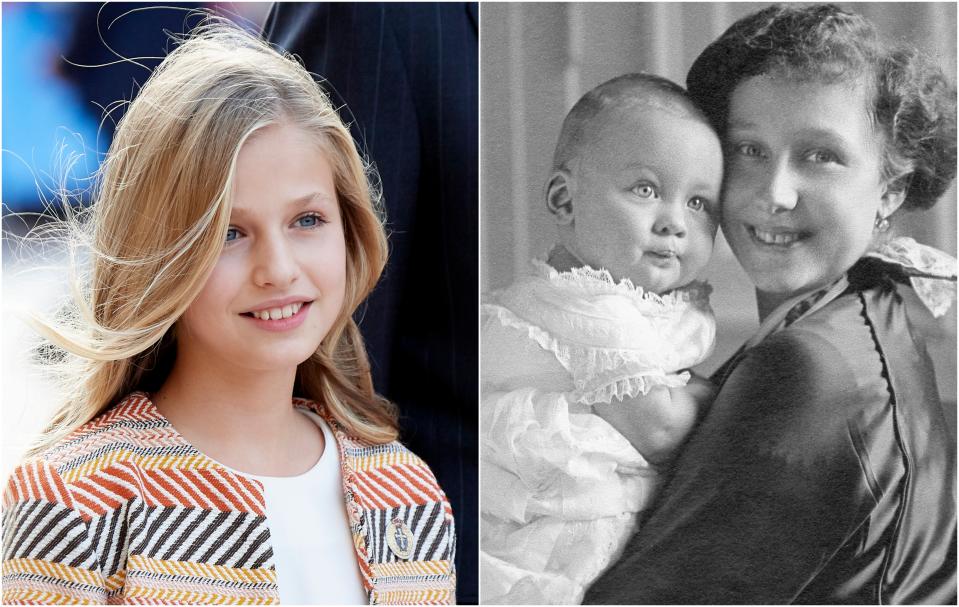 <p>El parecido de la sonrisa de las dos princesas es más que razonable. En esta imagen de 1914 vemos a la tatarabuela de Leonor con uno de sus cinco hijos, Ernesto Augusto de Hannover. (Foto: Carlos R. Alvarez / WireImage / ullstein bild via Getty Images)</p> 