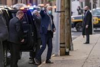 President-elect Joe Biden arrives at The Queen theater, Thursday, Dec. 3, 2020, in Wilmington, Del. (AP Photo/Andrew Harnik)