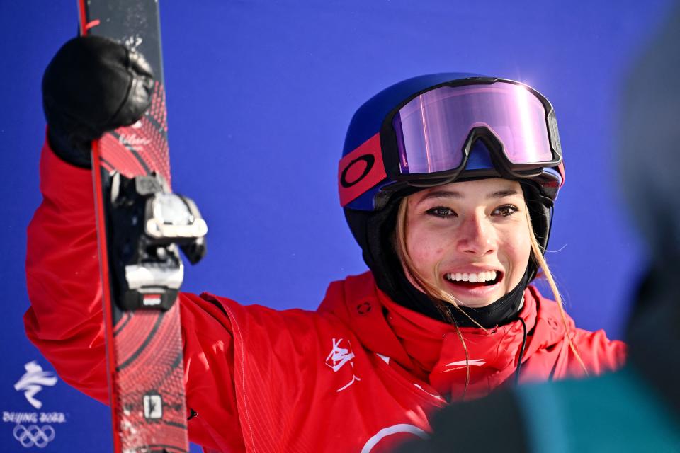 Eileen Gu, pictured here during the women's halfpipe final at the Winter Olympics.