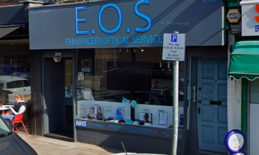 The patient came into Enhanced Optical Services in St Albans to buy glasses. (Google)