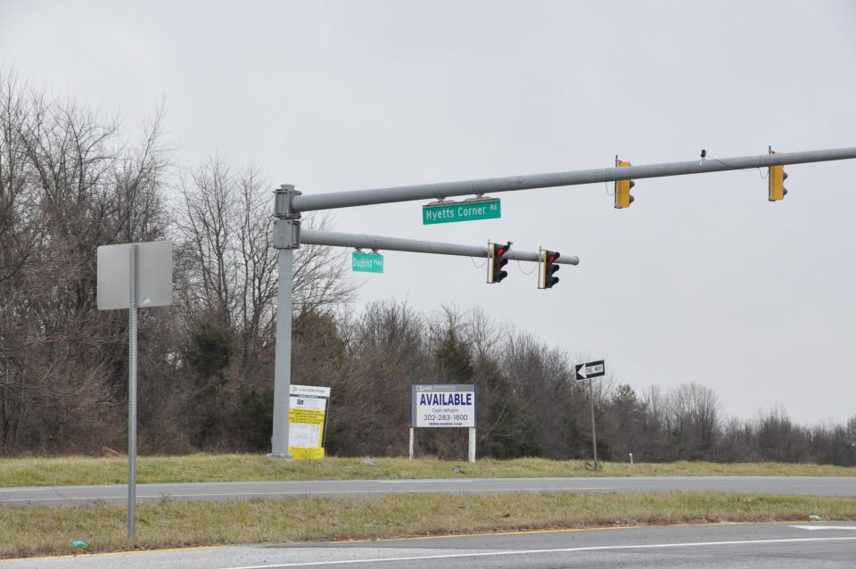 This is the northern end of a proposed commercial development on northbound Route 13 at the Hyetts Corner Road stoplight about three miles south of St. Georges.