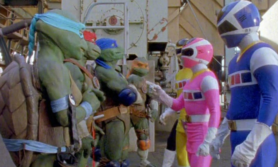 <p>This crossover episode took place during the<em> Power Rangers in Space</em> and <em>Ninja Turtles: The Next Mutation</em> series, and saw Astronema use her powers to make the Teenage Mutant Ninja Turtles evil, so they could con the Power Rangers into letting them on the Megaship, to help her take it over. </p>