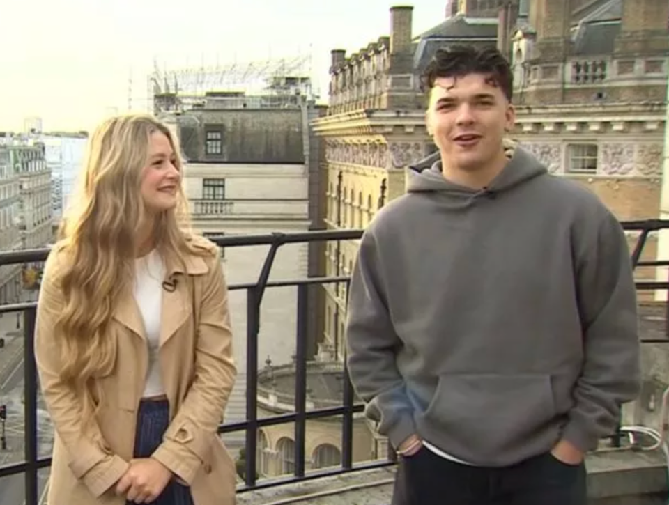 No hard feelings: ‘Traitors’ stars Mollie and Harry reunited on ‘BBC Breakfast’ (BBC)