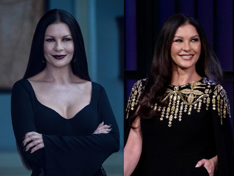 Catherine Zeta-Jones as Morticia in "Wednesday."