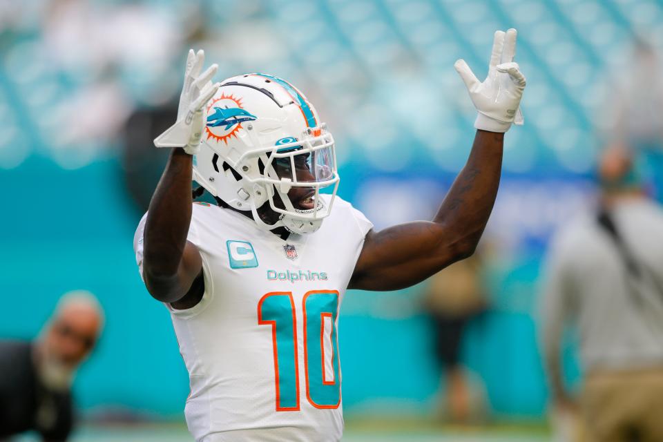 The Miami Dolphins' Tyreek Hill is the highest paid wide receiver in the NFL.