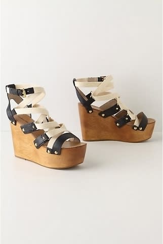 Dark and Stormy wedges, $268, at Anthropologie