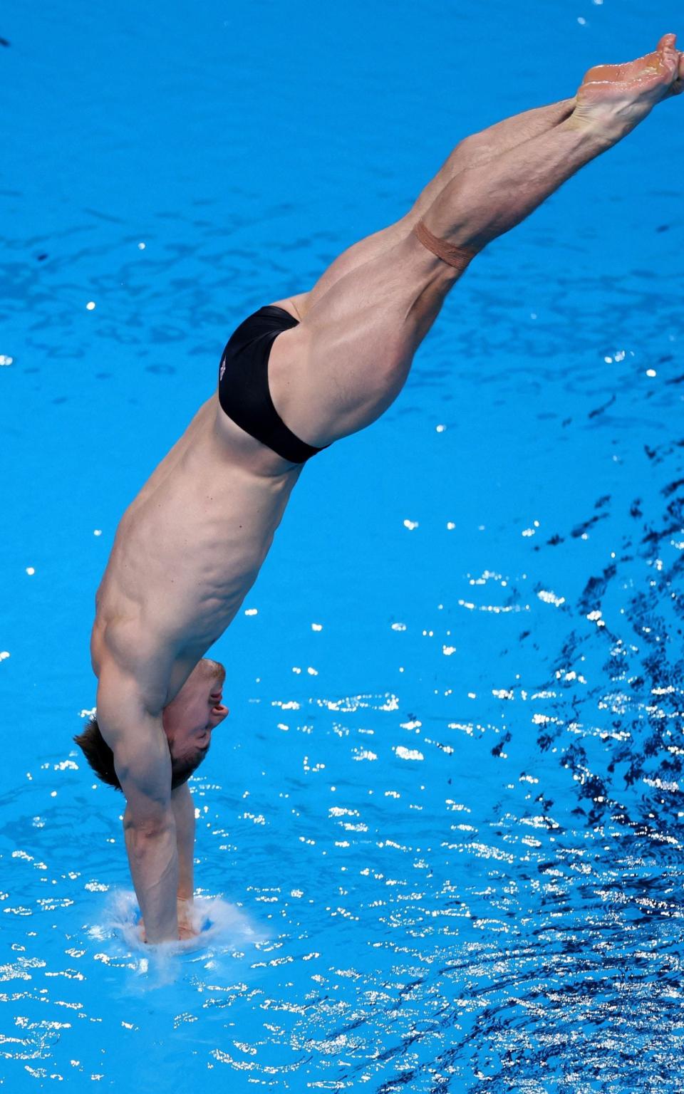 Jack Laugher of Britain in action