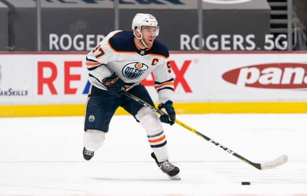 With eight games remaining, Connor McDavid needs 16 points to reach the century mark for the season. (Rich Lam/Getty Images - image credit)