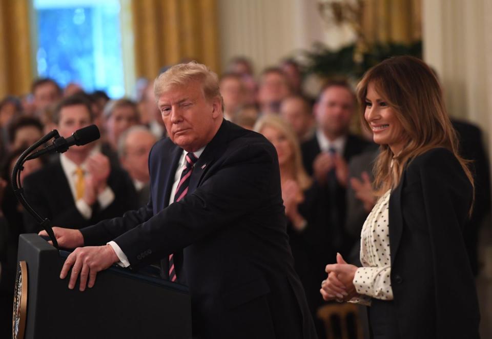 Photos of Trump's Bonkers Post-Impeachment Presser Show His Most Unhinged Speech to Date