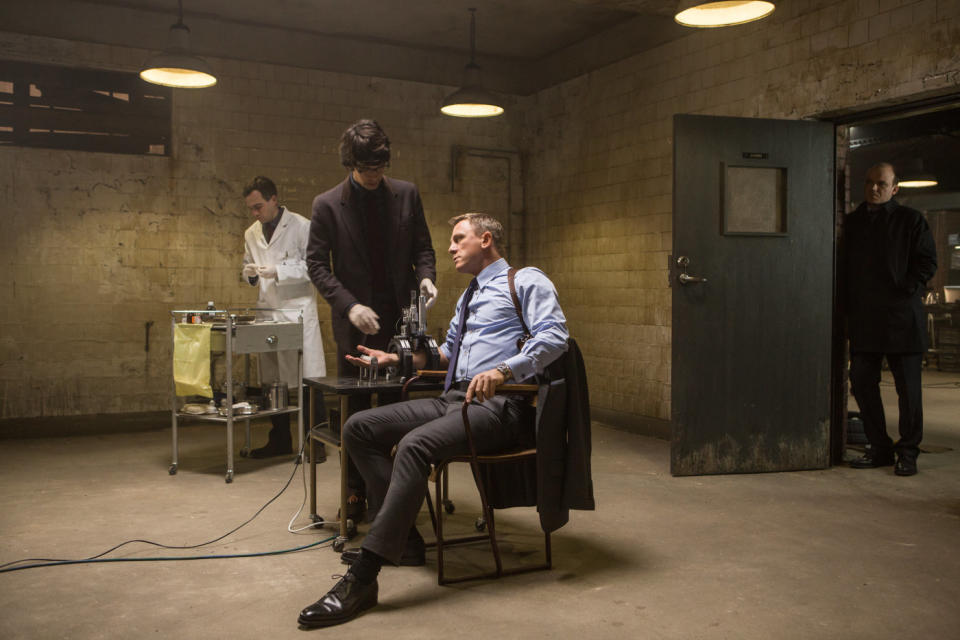 Ben Whishaw, Daniel Craig and Rory Kinnear in Spectre (MGM/EON/Sony Pictures)