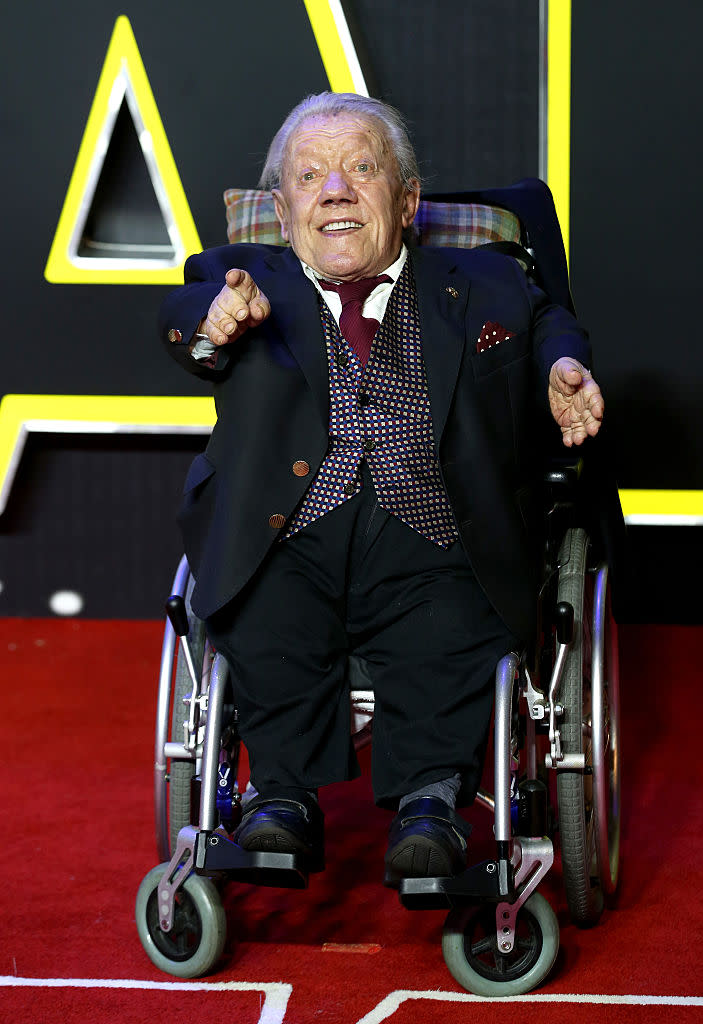Actor Kenny Baker, who played the robot R2D2 in the Star Wars franchise, died aged 81 on Aug. 13 after a long illness. (Photo: Chris Jackson/Getty Images)