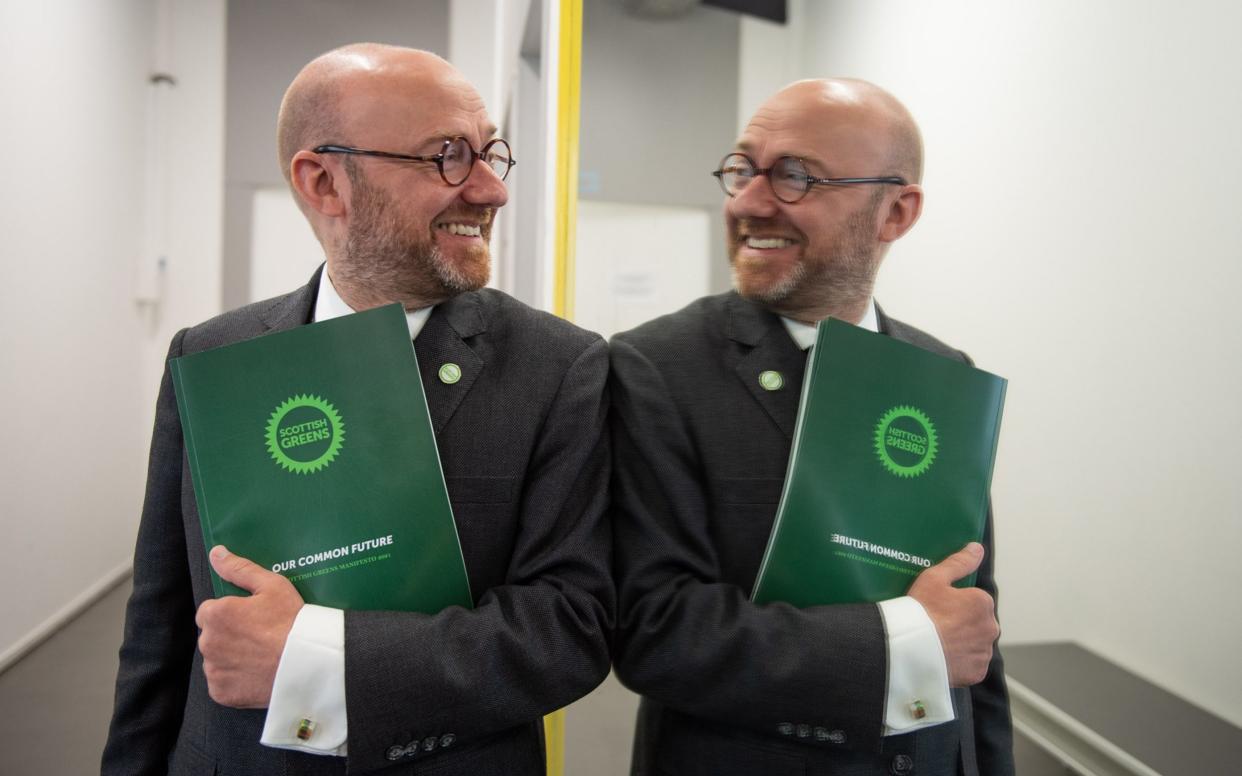 Scottish Greens co-leader Patrick Harvie launches his party's manifesto at SWG3, Glasgow - James Chapelard 