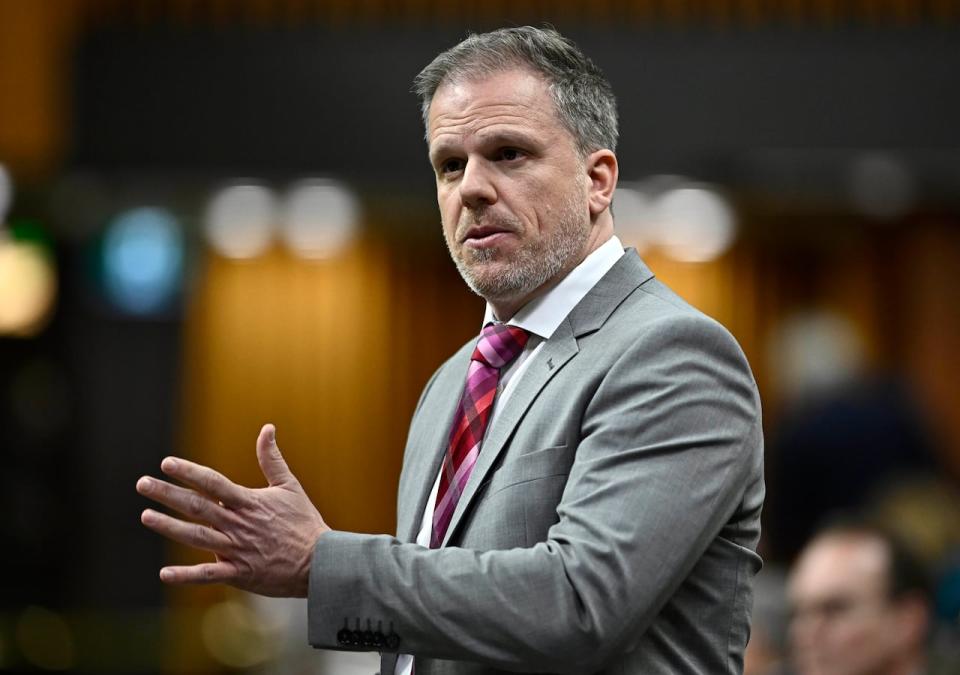 Minister of Health Mark Holland rises during Question Period in the House of Commons on Parliament Hill in Ottawa on Thursday, Feb. 29, 2024. 