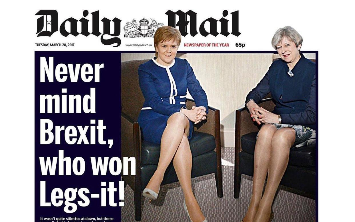 The front page caused a storm on social media: Daily Mail