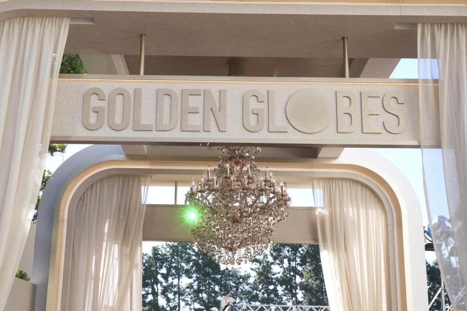 A general view of atmosphere at the 81st Golden Globe Awards on Sunday, Jan. 7, 2024, at the Beverly Hilton in Beverly Hills, Calif. (Photo by Jordan Strauss/Invision/AP)