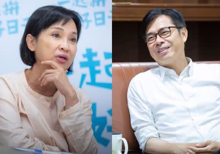 左為國民黨高雄市長參選人柯志恩、右為高雄市長陳其邁。(資料照/合成圖)