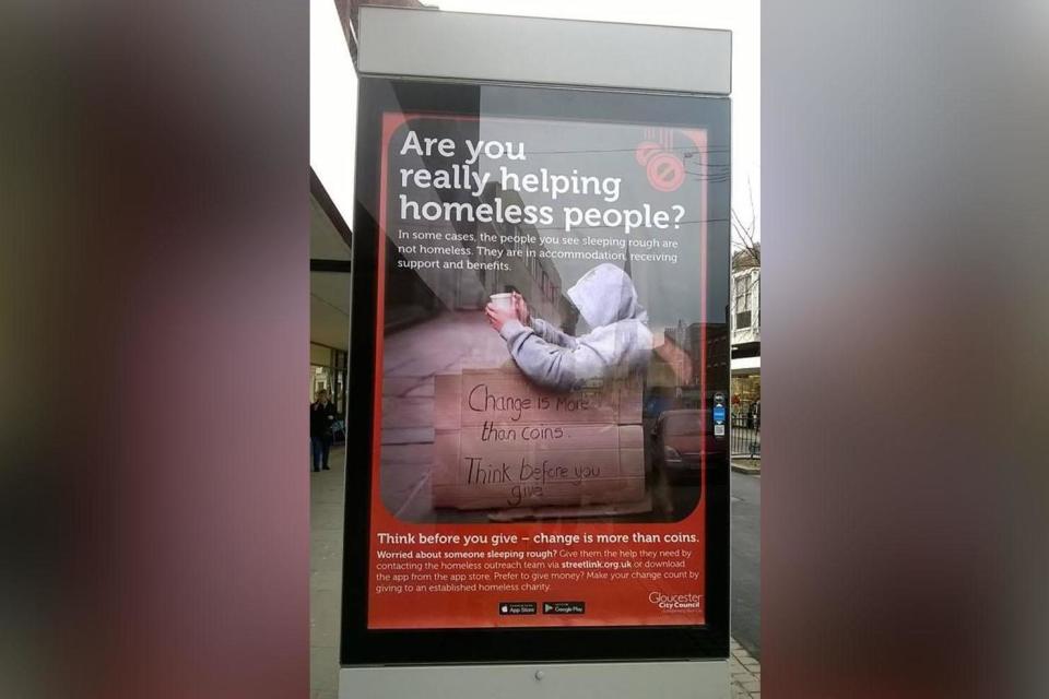 A campaign urging people against giving spare change to rough sleepers has sparked fury: Facebook/Gloucester Labour Councillors