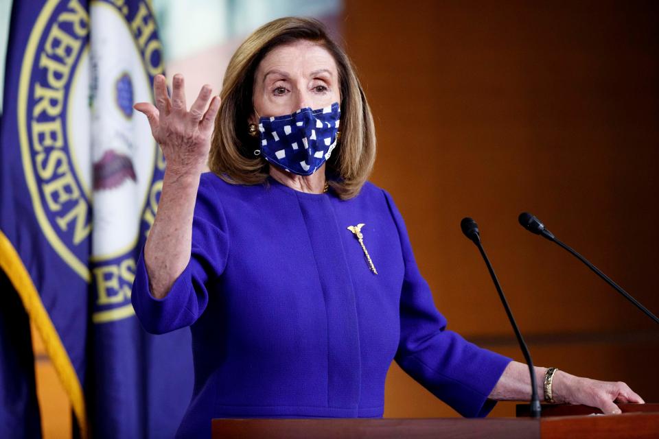 House Speaker Nancy Pelosi said time is running out for any pandemic-related stimulus package to pass before Election Day. (Photo: Xinhua News Agency via Getty Images)