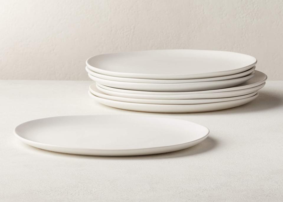 CB2 Crisp Matte White Dinner Place