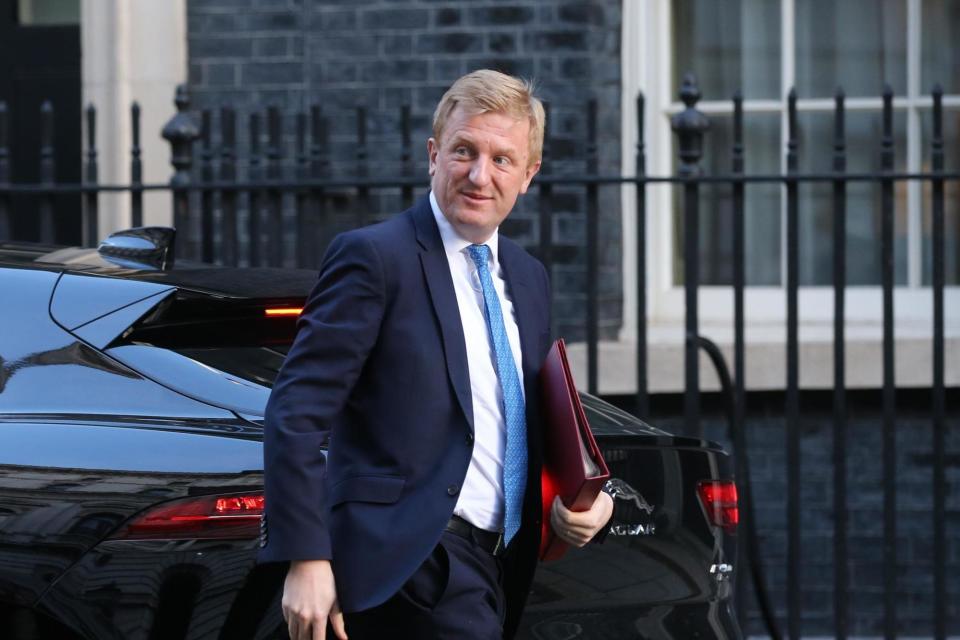 Culture Secretary Oliver Dowden has said he is working “intensively” to ensure theatres can reopen (AFP via Getty Images)