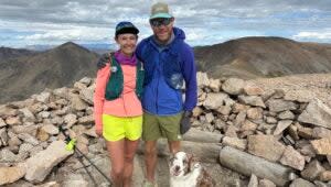 Two at the top of a mountain in Colorado